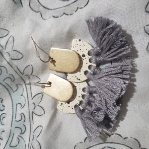 Tassel and Clay Earrings